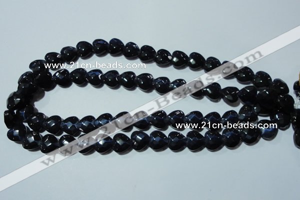 CCT975 15 inches 12*12mm faceted heart cats eye beads wholesale