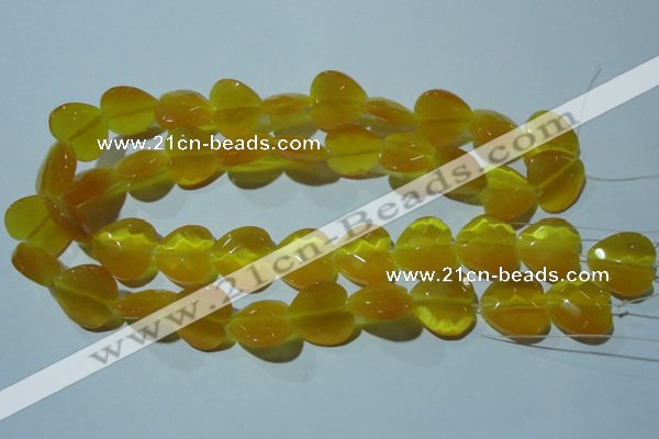 CCT991 15 inches 18*18mm faceted heart cats eye beads wholesale