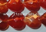 CCT993 15 inches 18*18mm faceted heart cats eye beads wholesale