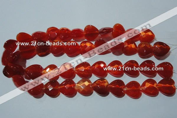 CCT993 15 inches 18*18mm faceted heart cats eye beads wholesale