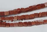 CCU06 15.5 inches 4*4mm cube goldstone beads wholesale