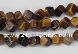 CCU104 15.5 inches 6*6mm cube yellow tiger eye beads wholesale