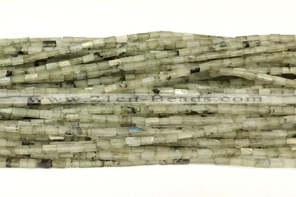 CCU1084 15 inches 2*4mm cuboid labradorite beads