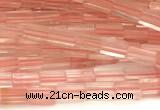 CCU1088 15 inches 2*4mm cuboid cherry quartz beads