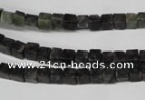 CCU11 15.5 inches 4*4mm cube ruby zoisite beads wholesale