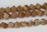 CCU110 15.5 inches 6*6mm cube grain stone beads wholesale