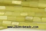 CCU1107 15 inches 2*4mm cuboid olive jade beads