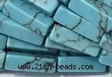 CCU1168 15 inches 4*13mm cuboid imitation turquoise beads