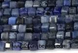 CCU1333 15 inches 2.5mm faceted cube dumortierite beads