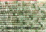 CCU1607 15 inches 2.5mm faceted cube green strawberry quartz beads
