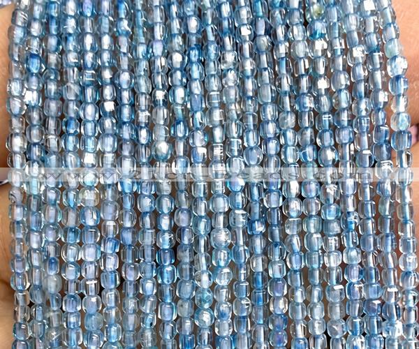 CCU1620 15 inches 2.5mm faceted cube topaz quartz beads