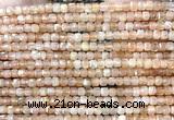 CCU1633 15 inches 2.5mm faceted cube sunstone gemstone beads