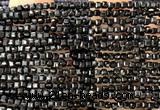 CCU1648 15 inches 2.5mm faceted cube black tourmaline beads