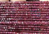 CCU1660 15 inches 2.5mm faceted cube red garnet beads