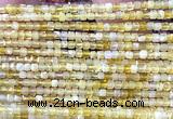 CCU1673 15 inches 2.5mm faceted cube yellow opal gemstone beads