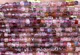 CCU1675 15 inches 2.5mm faceted cube pink spinel gemstone beads