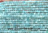 CCU1690 15 inches 2.5mm faceted cube amazonite gemstone beads