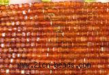 CCU1699 15 inches 2.5mm faceted cube red agate beads