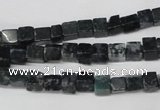 CCU17 15.5 inches 4*4mm cube moss agate beads wholesale