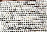 CCU1720 15 inches 2.5mm faceted cube white howlite turquoise beads