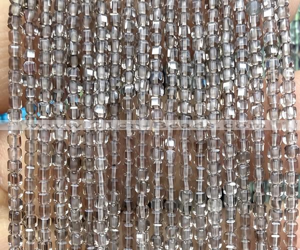 CCU1725 15 inches 2.5mm faceted cube ice obsidian gemstone beads