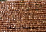 CCU1730 15 inches 2.5mm faceted cube goldstone beads wholesale