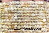 CCU1812 15 inches 4mm faceted cube citrine beads wholesale