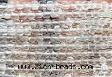 CCU1818 15 inches 4mm faceted cube topaz quartz beads