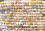 CCU1840 15 inches 4mm faceted cube morganite gemstone beads