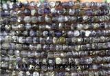 CCU1863 15 inches 4mm faceted cube iolite gemstone beads