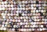 CCU1866 15 inches 4mm faceted cube pink opal beads wholesale