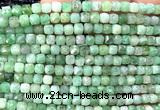 CCU1876 15 inches 4mm faceted cube emerald gemstone beads