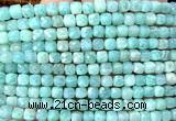 CCU1882 15 inches 4mm faceted cube amazonite gemstone beads