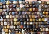 CCU1905 15 inches 4mm faceted cube pietersite gemstone beads