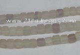 CCU22 15.5 inches 5*5mm cube rainbow fluorite beads wholesale