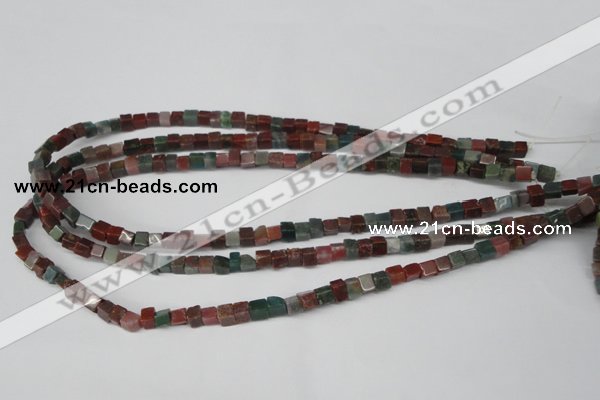 CCU26 15.5 inches 5*5mm cube Indian agate beads wholesale