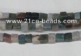 CCU27 15.5 inches 5*5mm cube Indian agate beads wholesale