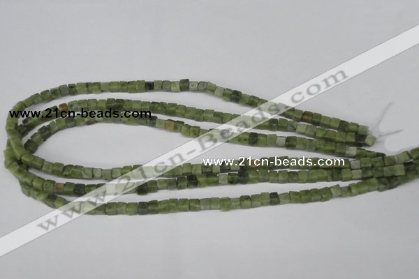 CCU28 15.5 inches 5*5mm cube Canadian jade beads wholesale