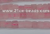 CCU300 15.5 inches 4*4mm cube rose quartz beads wholesale