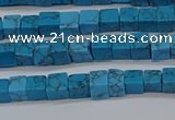 CCU303 15.5 inches 4*4mm cube imitation turquoise beads wholesale