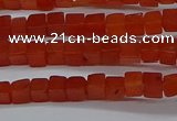 CCU305 15.5 inches 4*4mm cube red agate beads wholesale