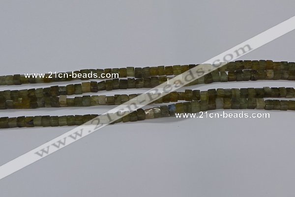 CCU311 15.5 inches 4*4mm cube labradorite beads wholesale