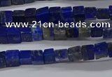 CCU315 15.5 inches 4*4mm cube lapis lazuli beads wholesale