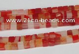 CCU32 15.5 inches 5*5mm cube red agate beads wholesale