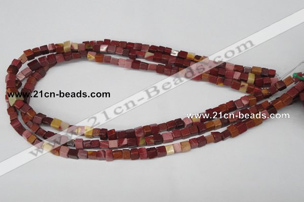 CCU35 15.5 inches 5*5mm cube mookaite beads wholesale