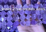 CCU400 15.5 inches 8*10mm - 14*16mm cube lavender amethyst beads