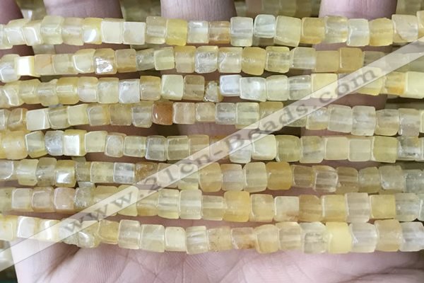 CCU450 15.5 inches 4*4mm cube yellow aventurine beads wholesale