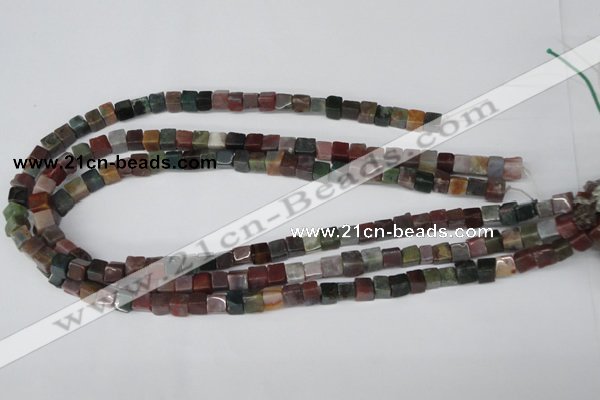 CCU46 15.5 inches 6*6mm cube Indian agate beads wholesale