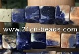 CCU463 15.5 inches 4*4mm cube sodalite gemstone beads wholesale