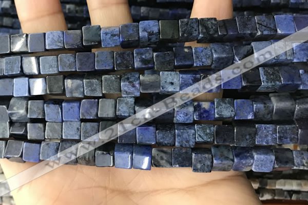 CCU488 15.5 inches 6*6mm cube blue dumortierite beads wholesale